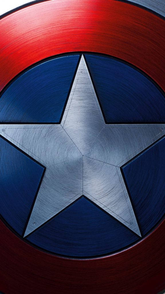 Captain America Shield Close Up Phone Wallpaper