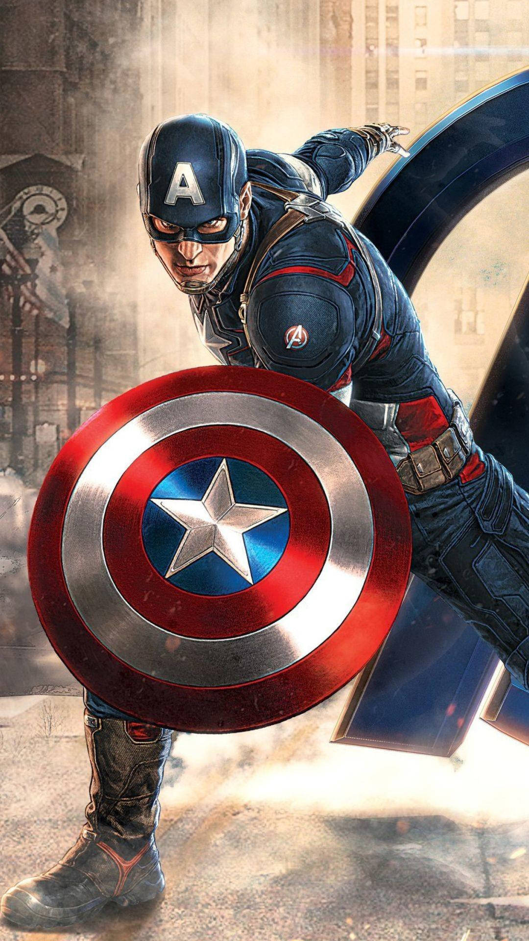 Captain America Shield Iphone Digital Art Wallpaper