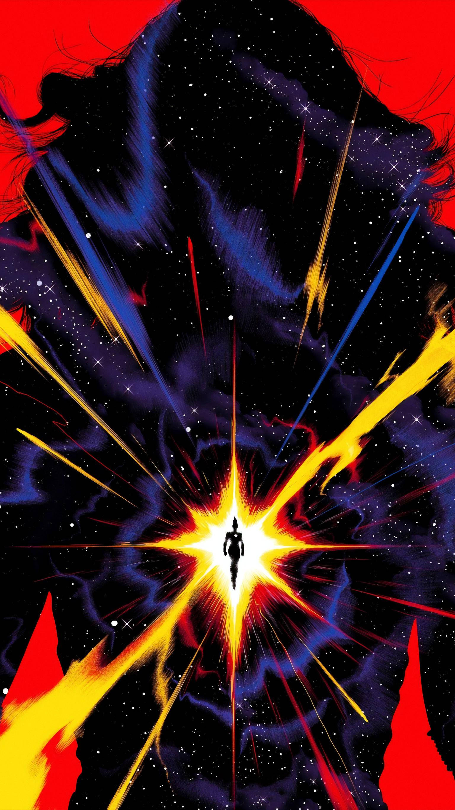 Captain Marvel Iphone Comic Art Wallpaper