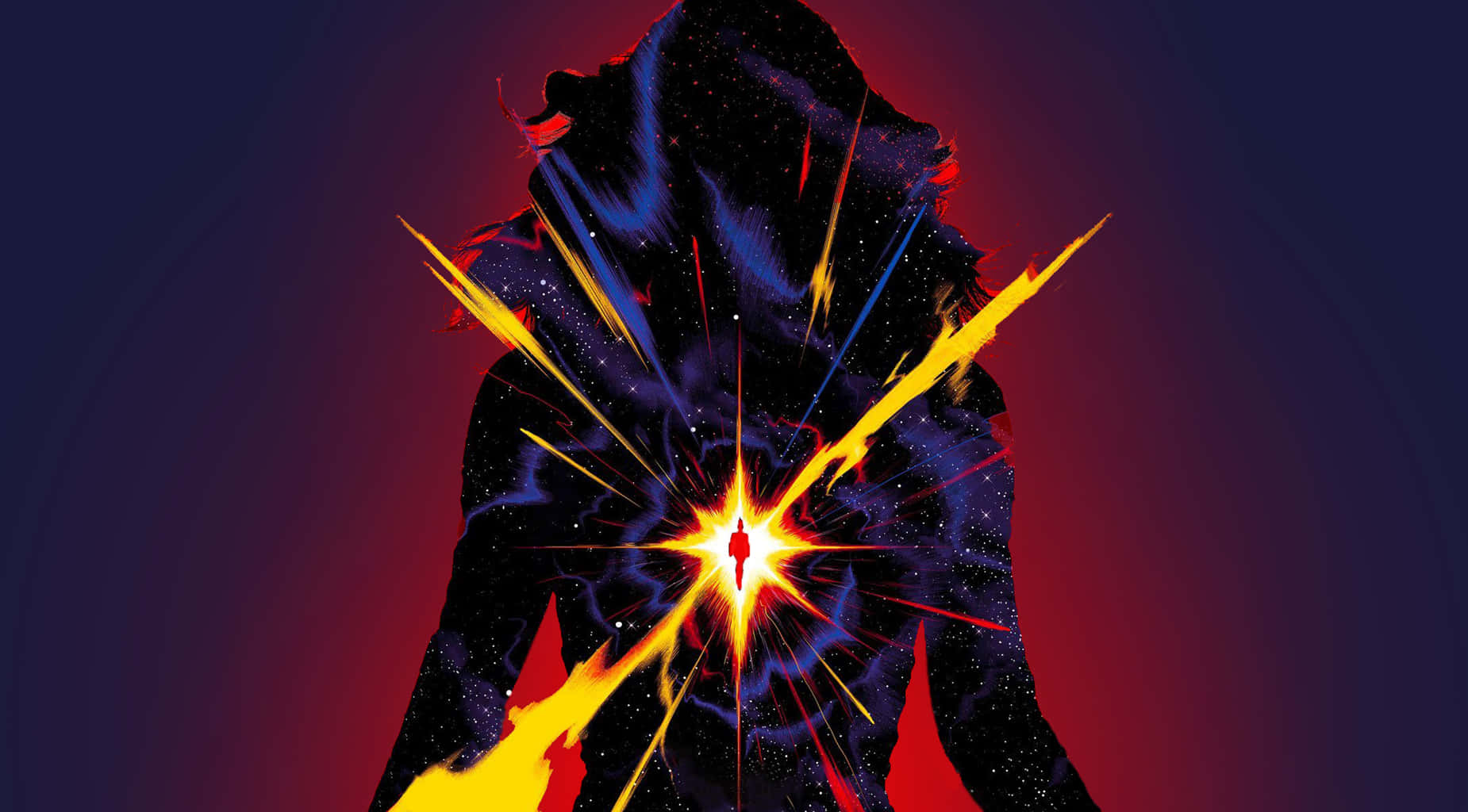 Captain Marvel Power Silhouette Wallpaper