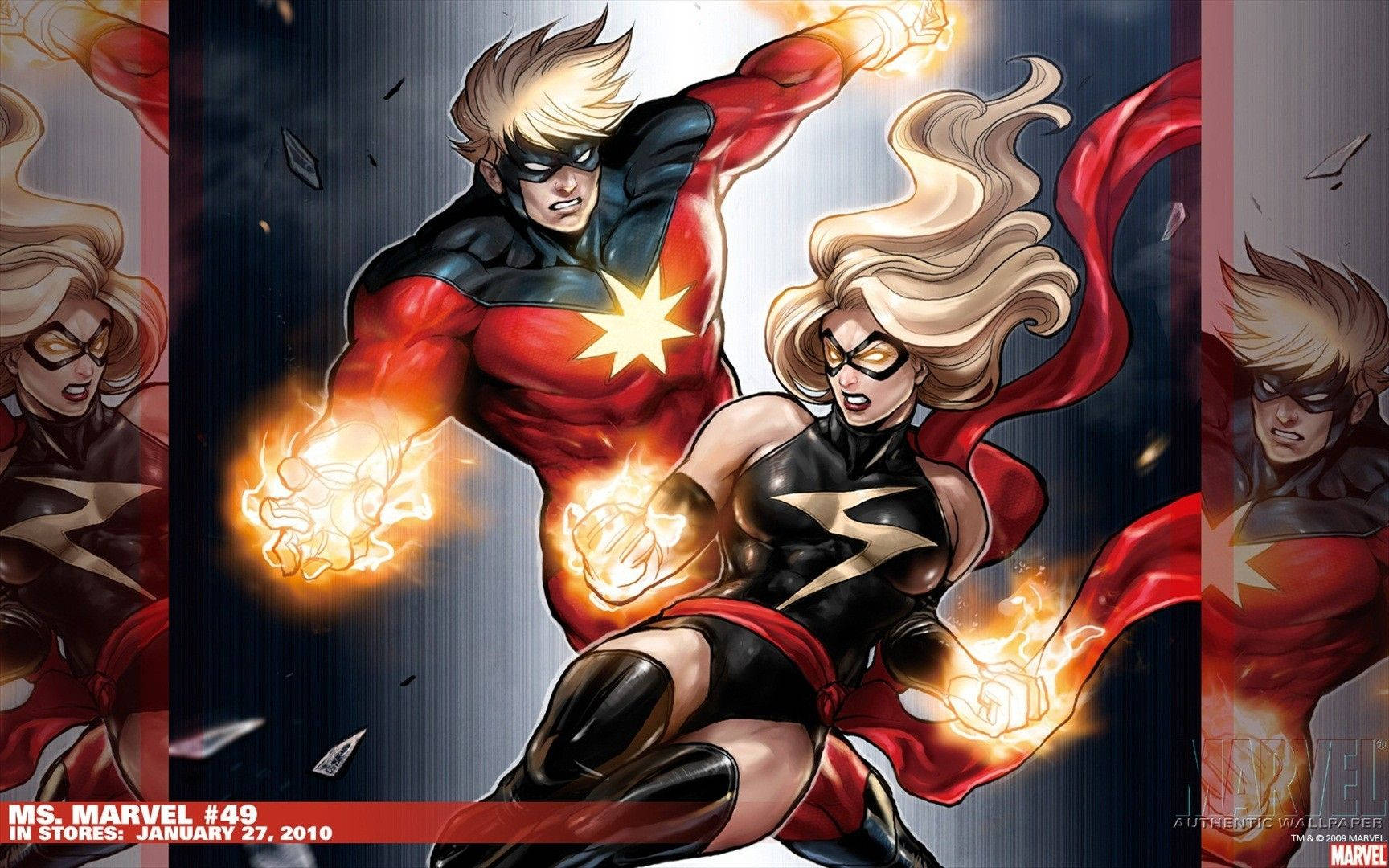 Captain Marvel Vs Ms. Marvel Wallpaper
