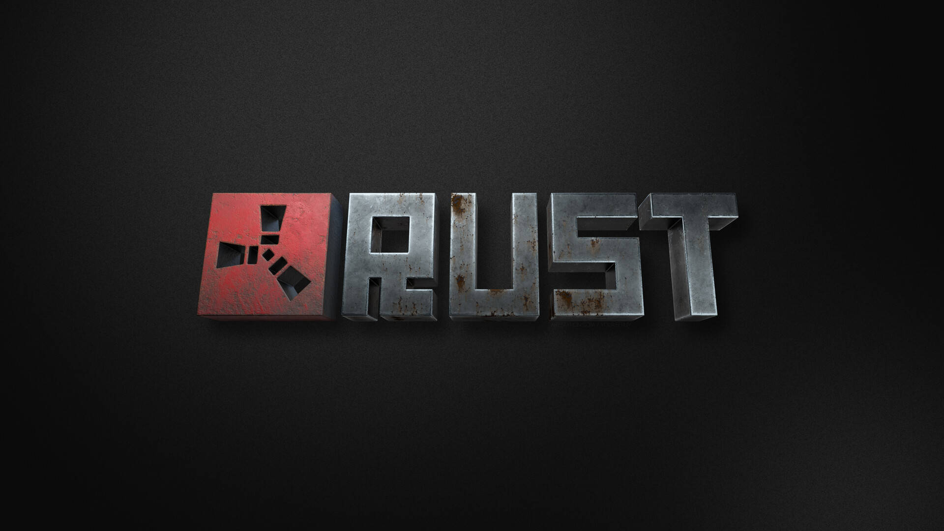 Caption: 3d Rust Logo Design Wallpaper