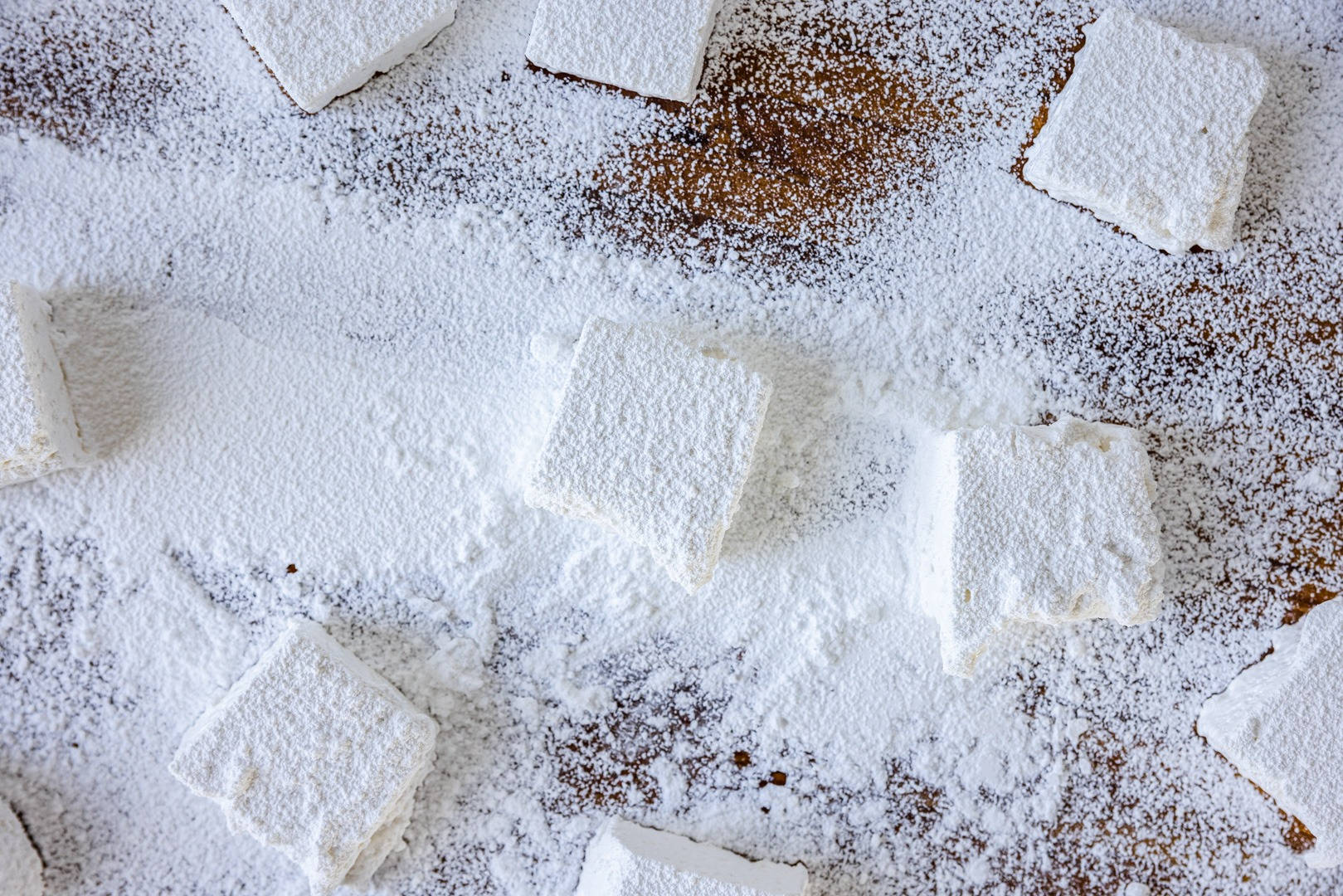 Caption: A Delicious Bite Waiting - Delicate White Marshmallows Wallpaper