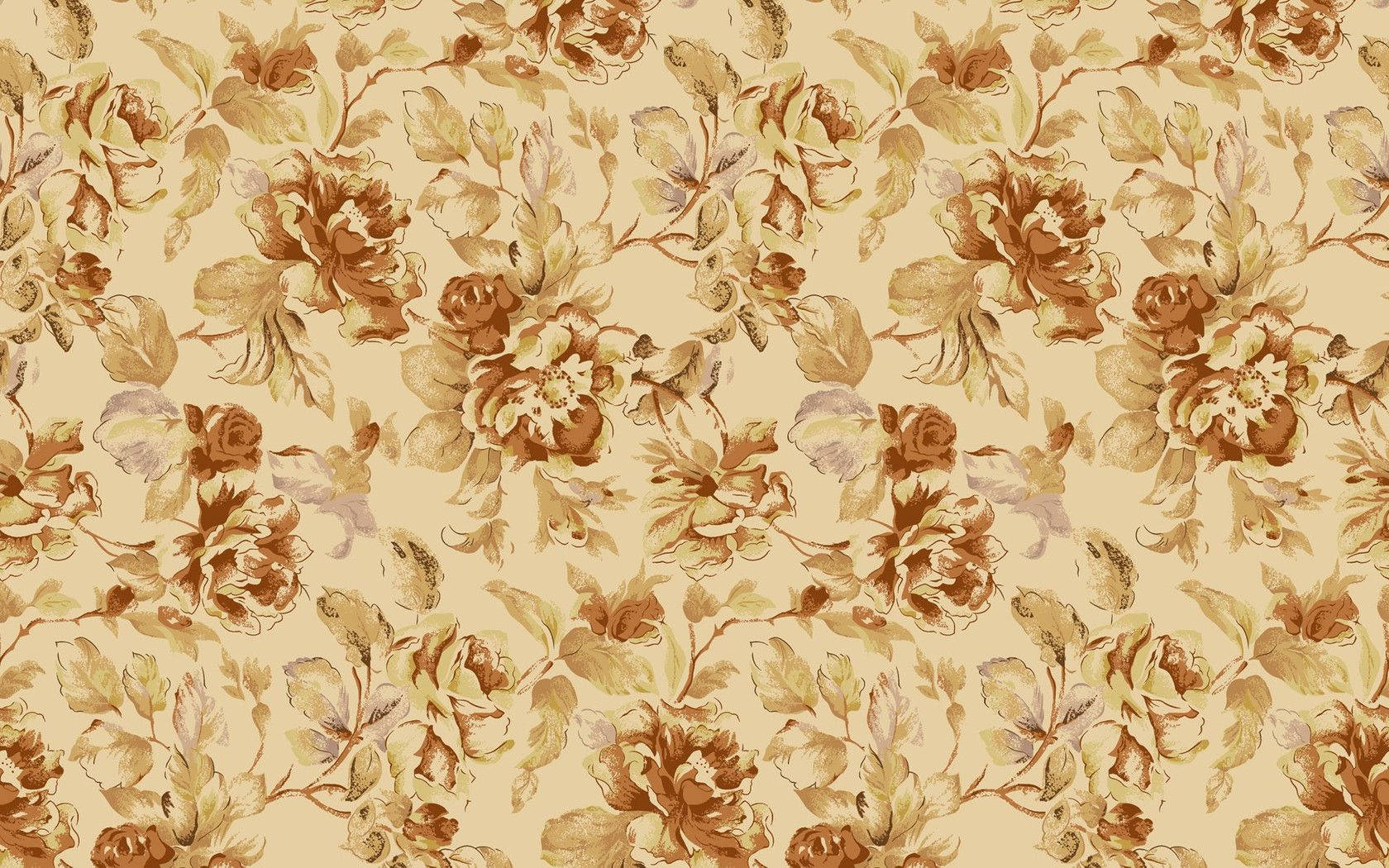 Caption: Artistic Sepia Flower Design Wallpaper