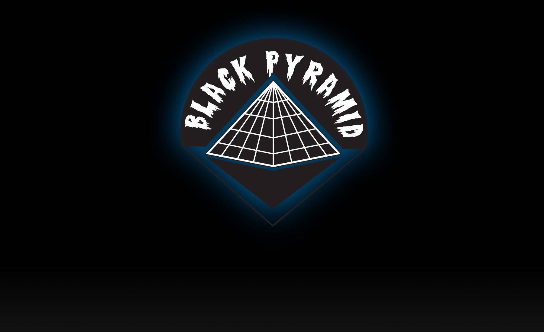 Caption: Captivating Black Pyramid With White Gridlines Wallpaper