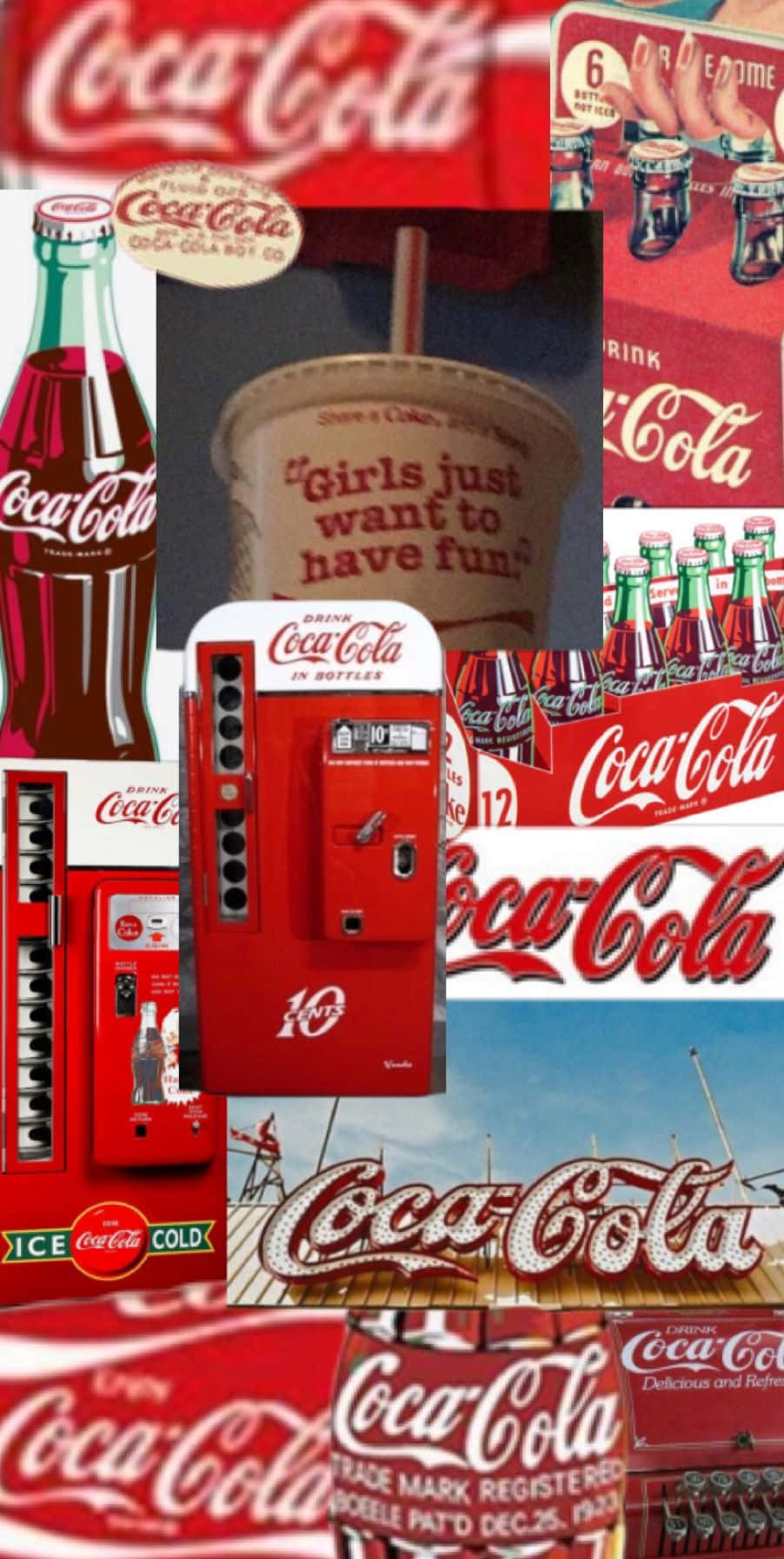 Caption: Classic Coca-cola Bottle Display Wallpaper