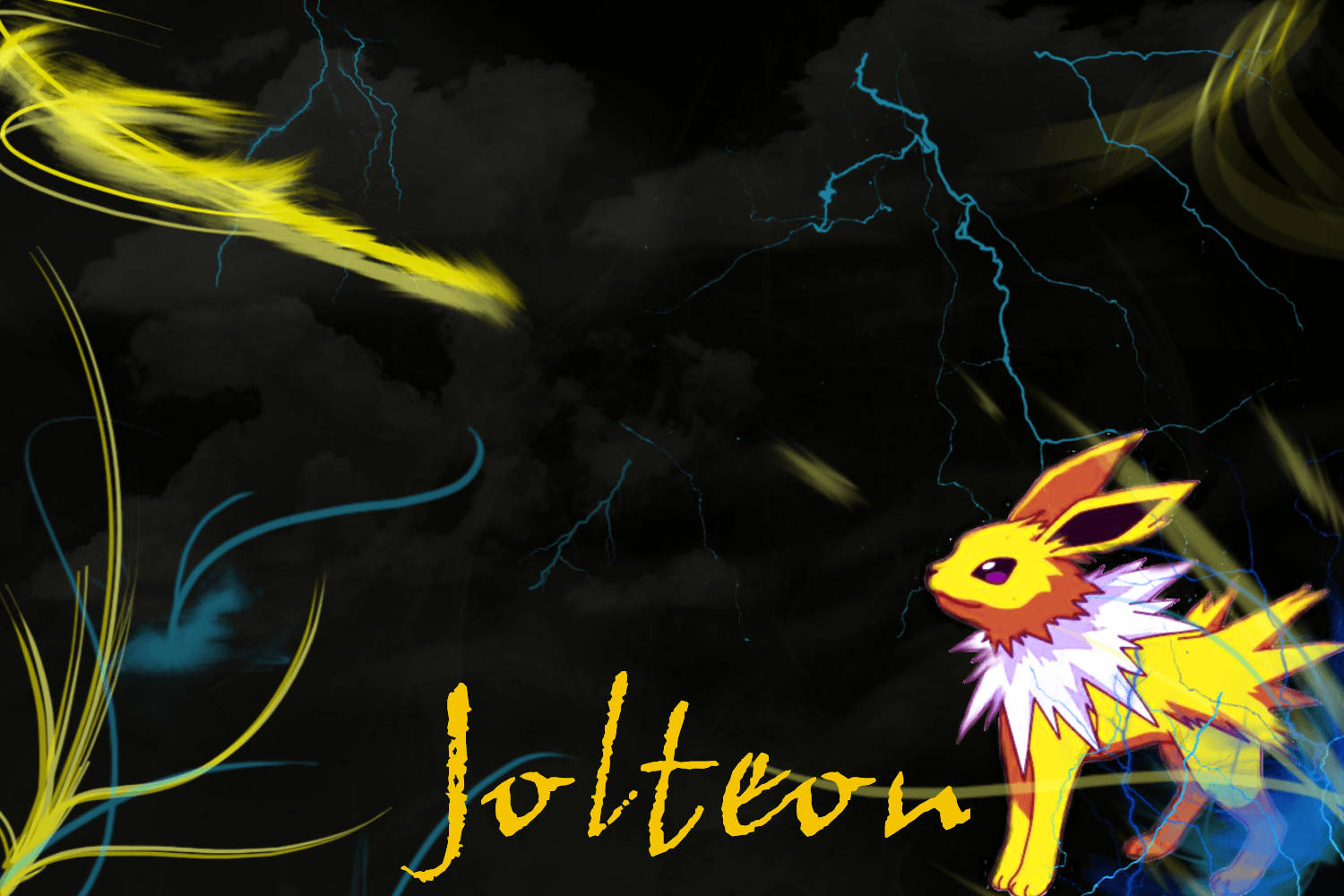 Caption: Electric Energy - The Vibrant Spark Of Jolteon Wallpaper