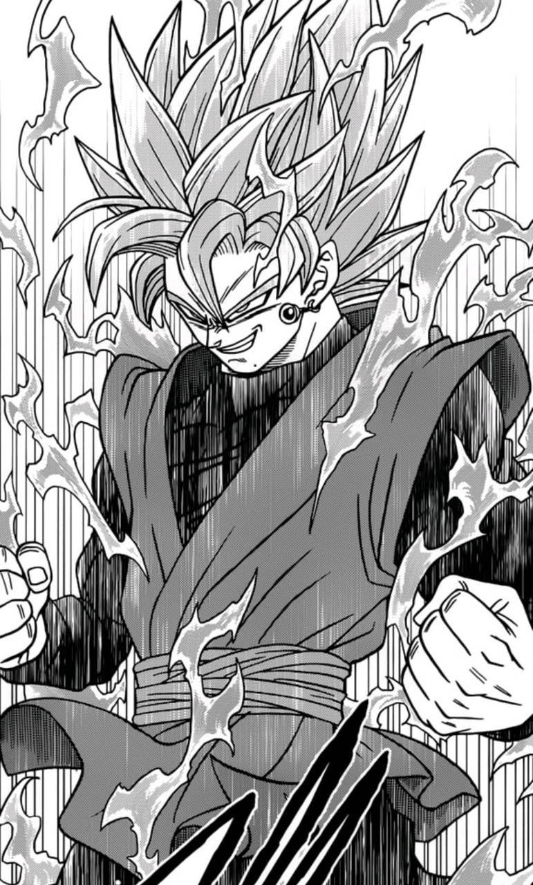 Caption: Epic Manga Illustration Of Black Goku Wallpaper
