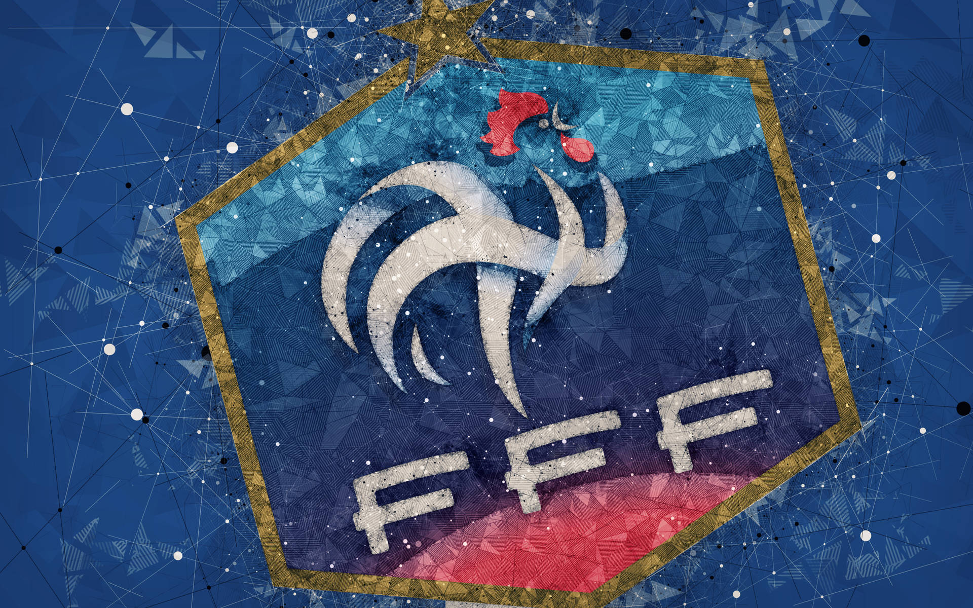 Caption: Geometric Logo Of France National Football Team Wallpaper