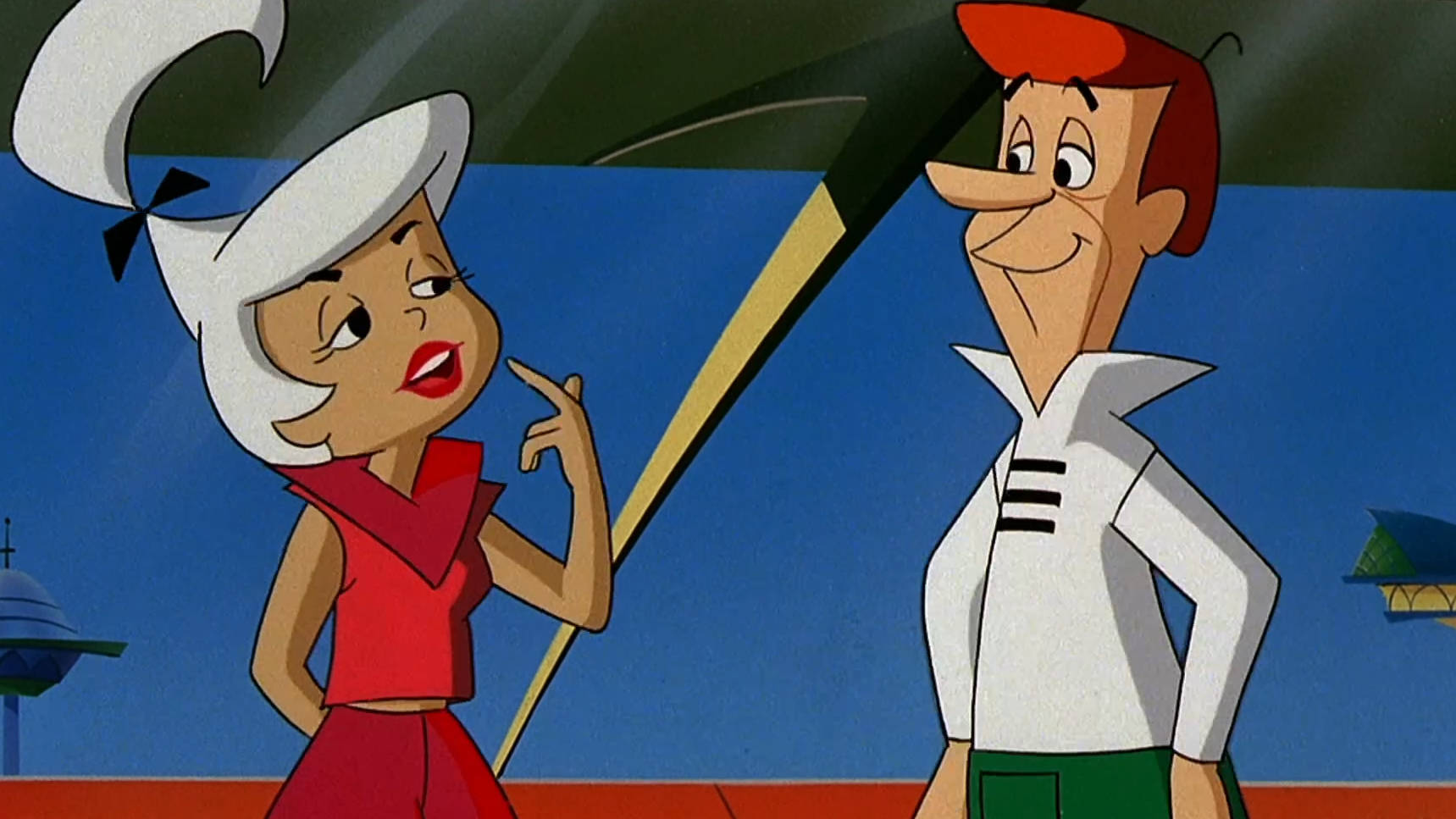 Caption: George Jetson And His Daughter Judy Sharing A Special Moment. Wallpaper
