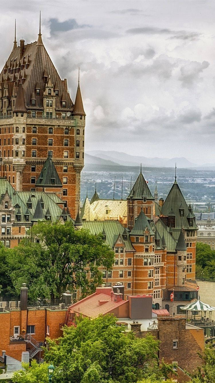 Caption: Historic Architecture Of Quebec City Wallpaper