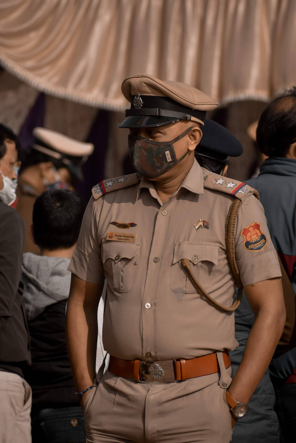 Caption: Indian Police Commander In Uniform Wallpaper