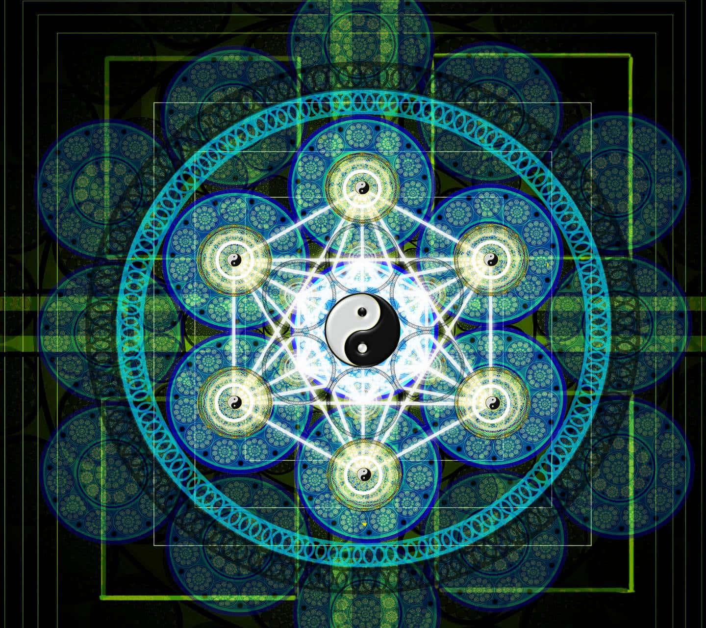 Caption: Intricate Sacred Geometry Design Wallpaper