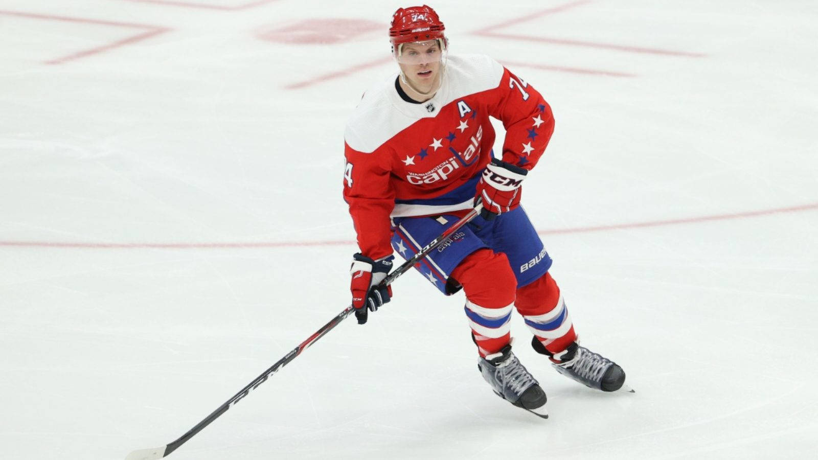 Caption: John Carlson In Action At Capital One Arena Wallpaper