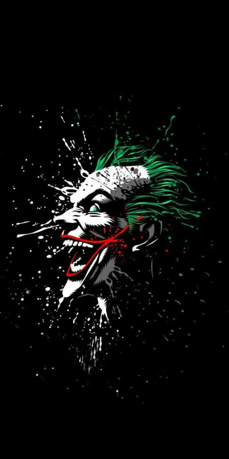 Caption: Joker's Uncontrollable Laughter Wallpaper