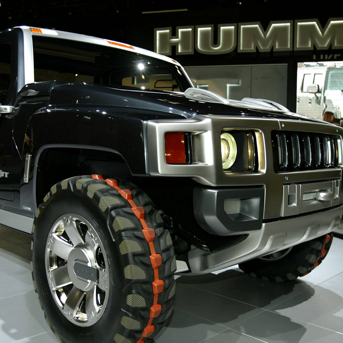 Caption: Majestic Black Hummer H3t In High Resolution Wallpaper