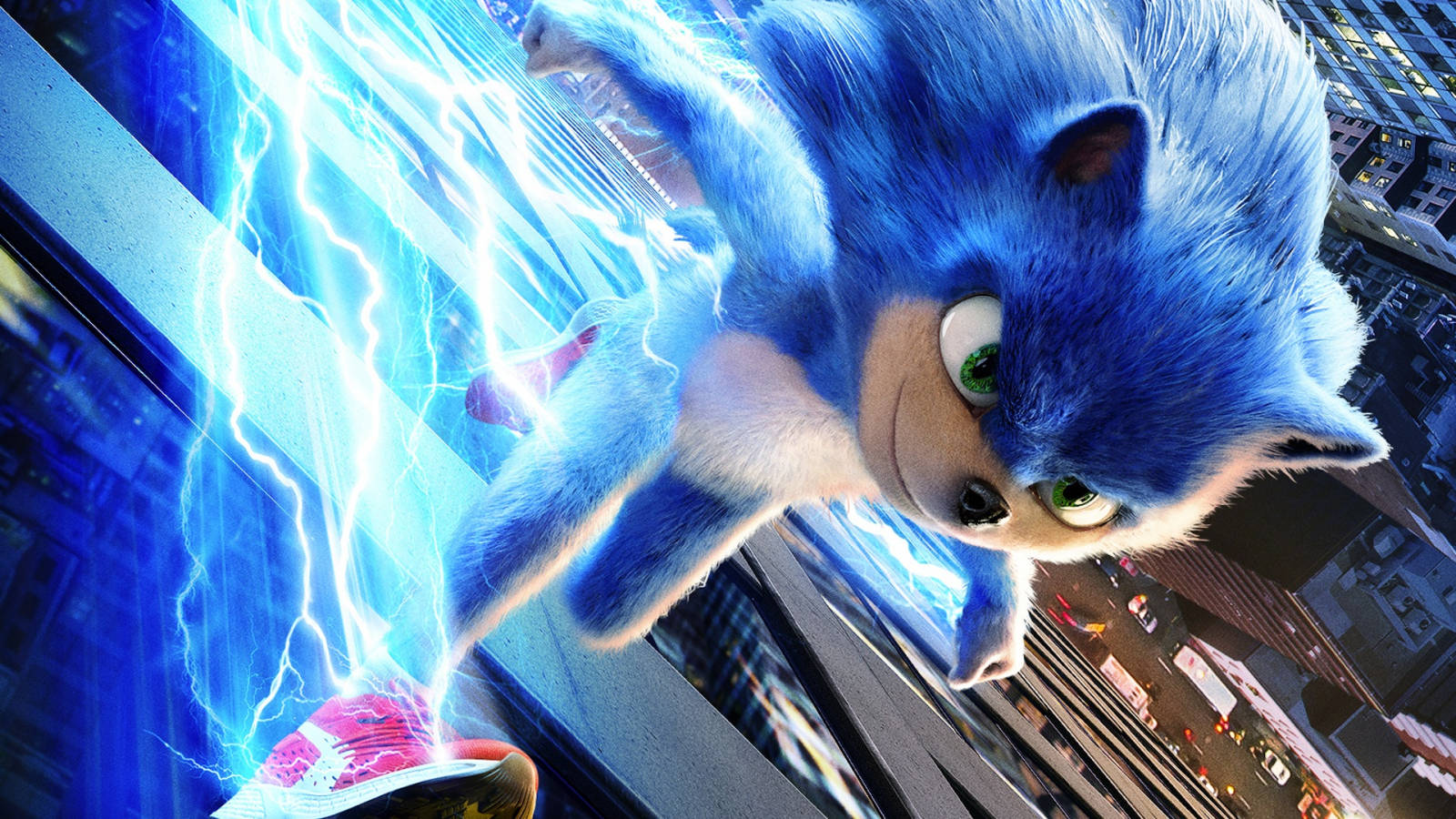 Caption: Sonic The Hedgehog In High Speed Action Wallpaper