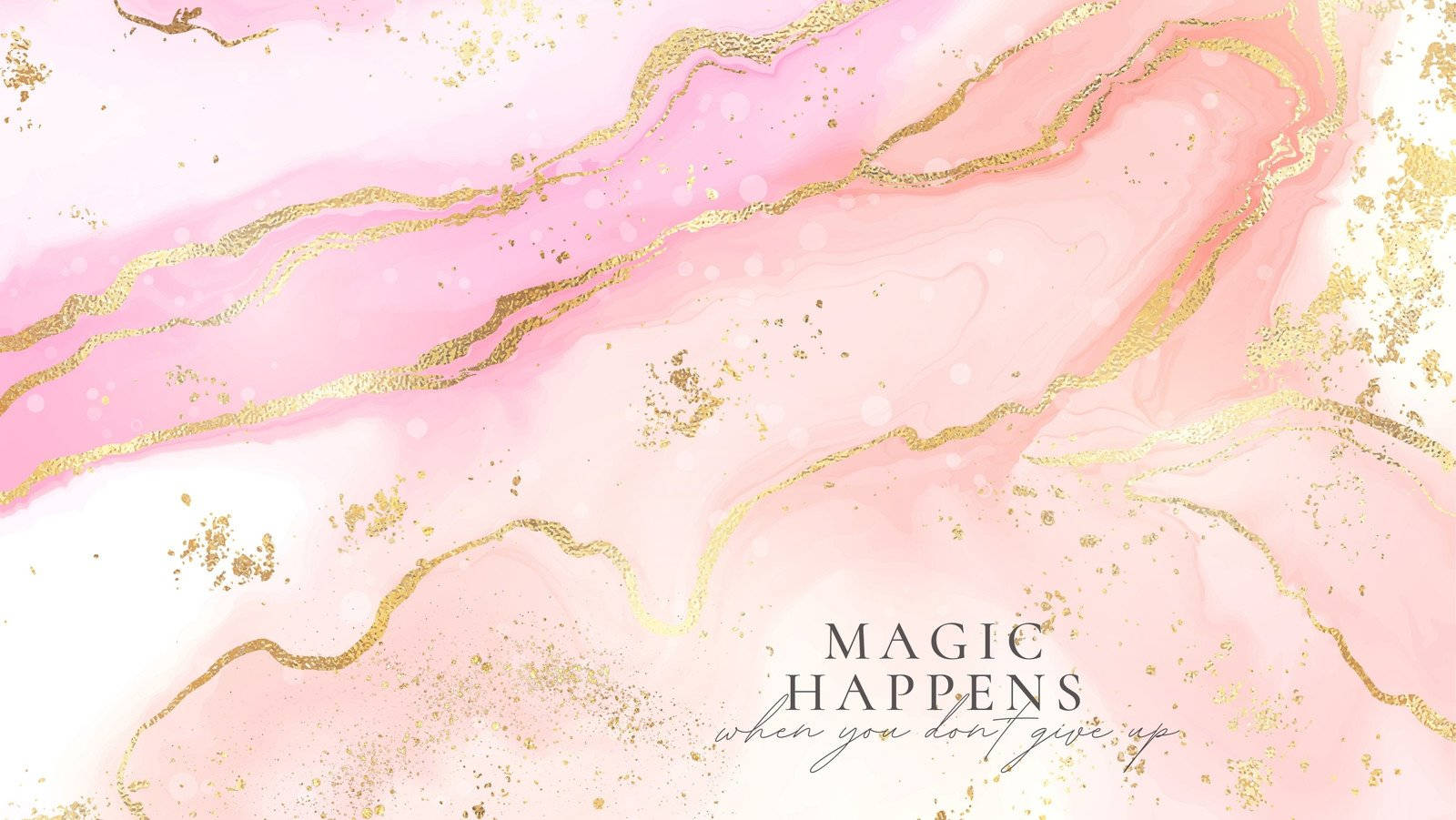 Caption: Sophisticated Pink & Gold Marble Texture Wallpaper