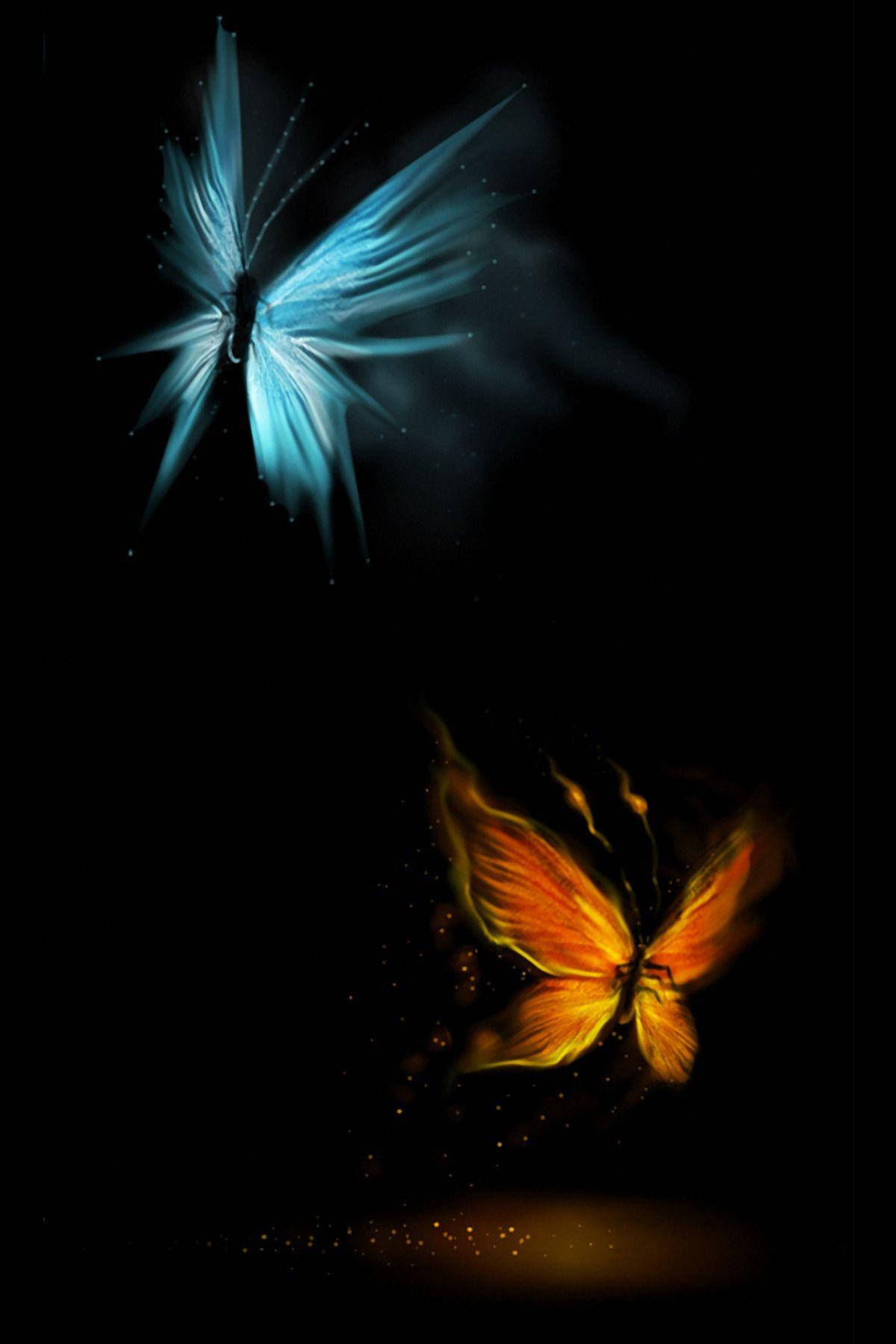 Caption: Stunning 3d Butterfly Theme On Android Phone Wallpaper