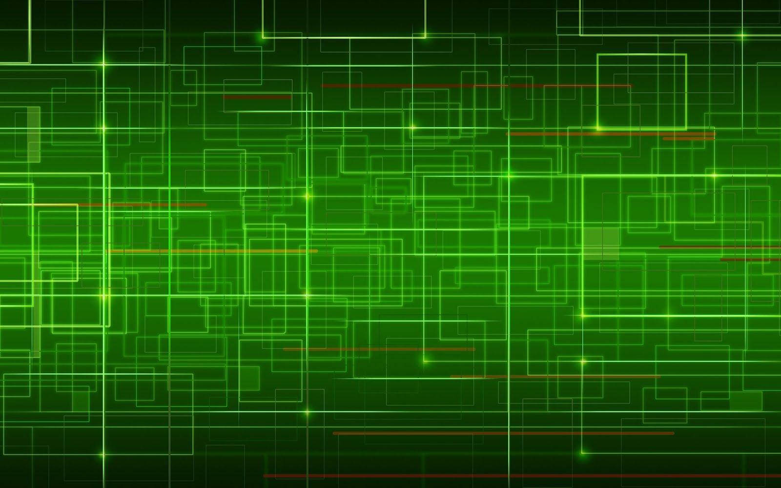 Caption: Vibrant Green Tech Aura Wallpaper