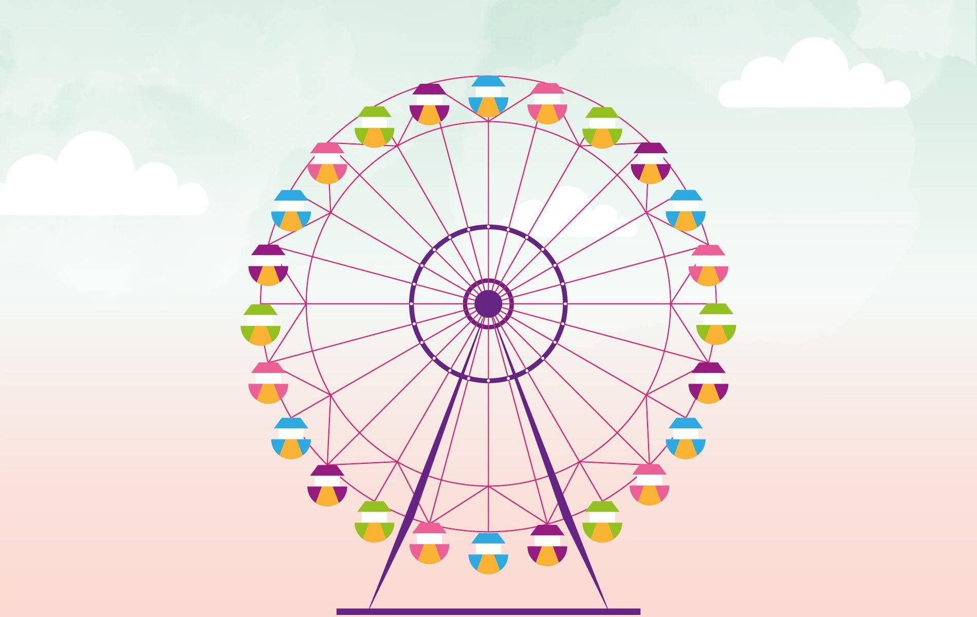 Captivating Colors Of The Ferris Wheel Wallpaper