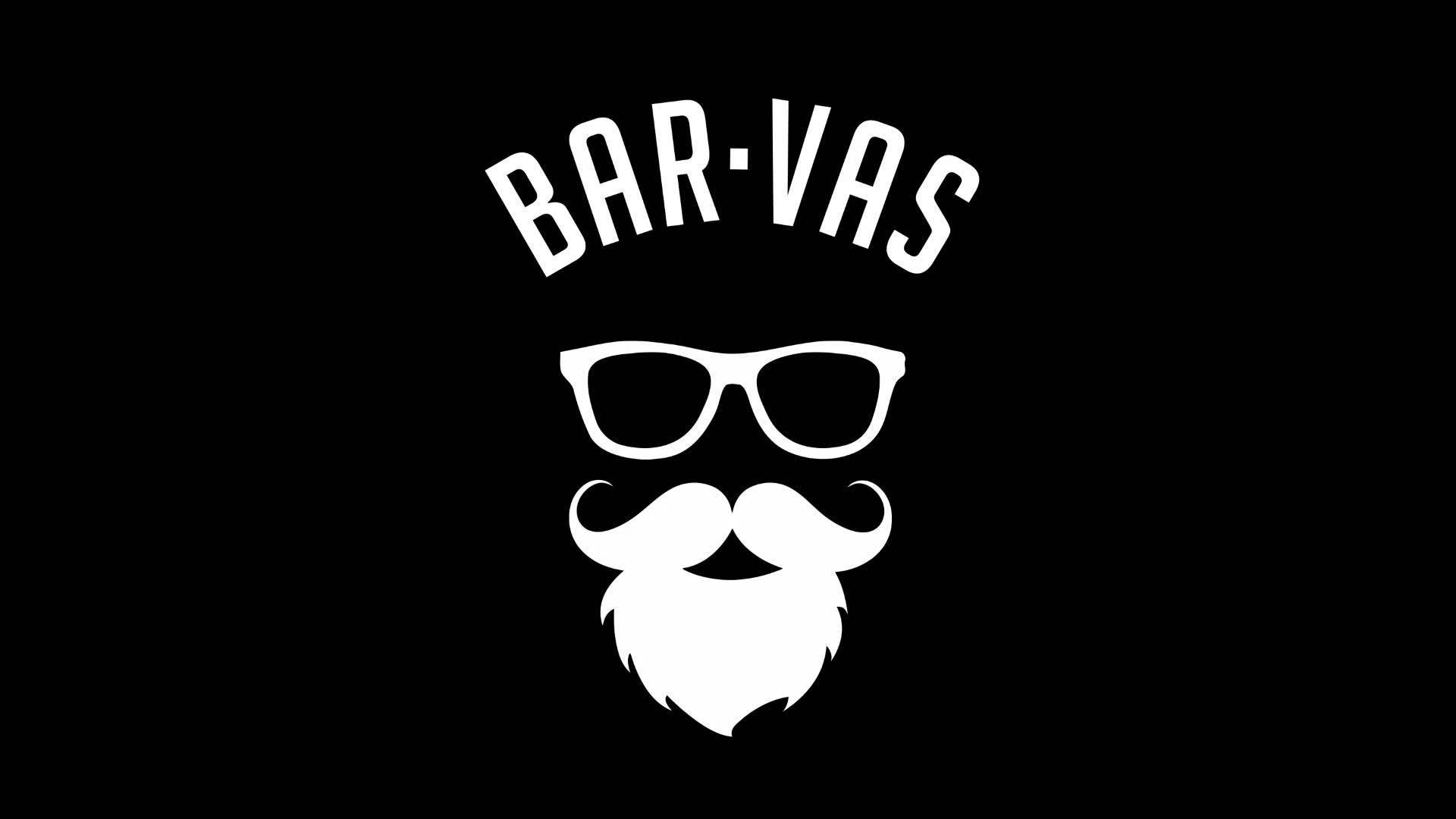 Captivating Hipster Bar Beard Logo Wallpaper