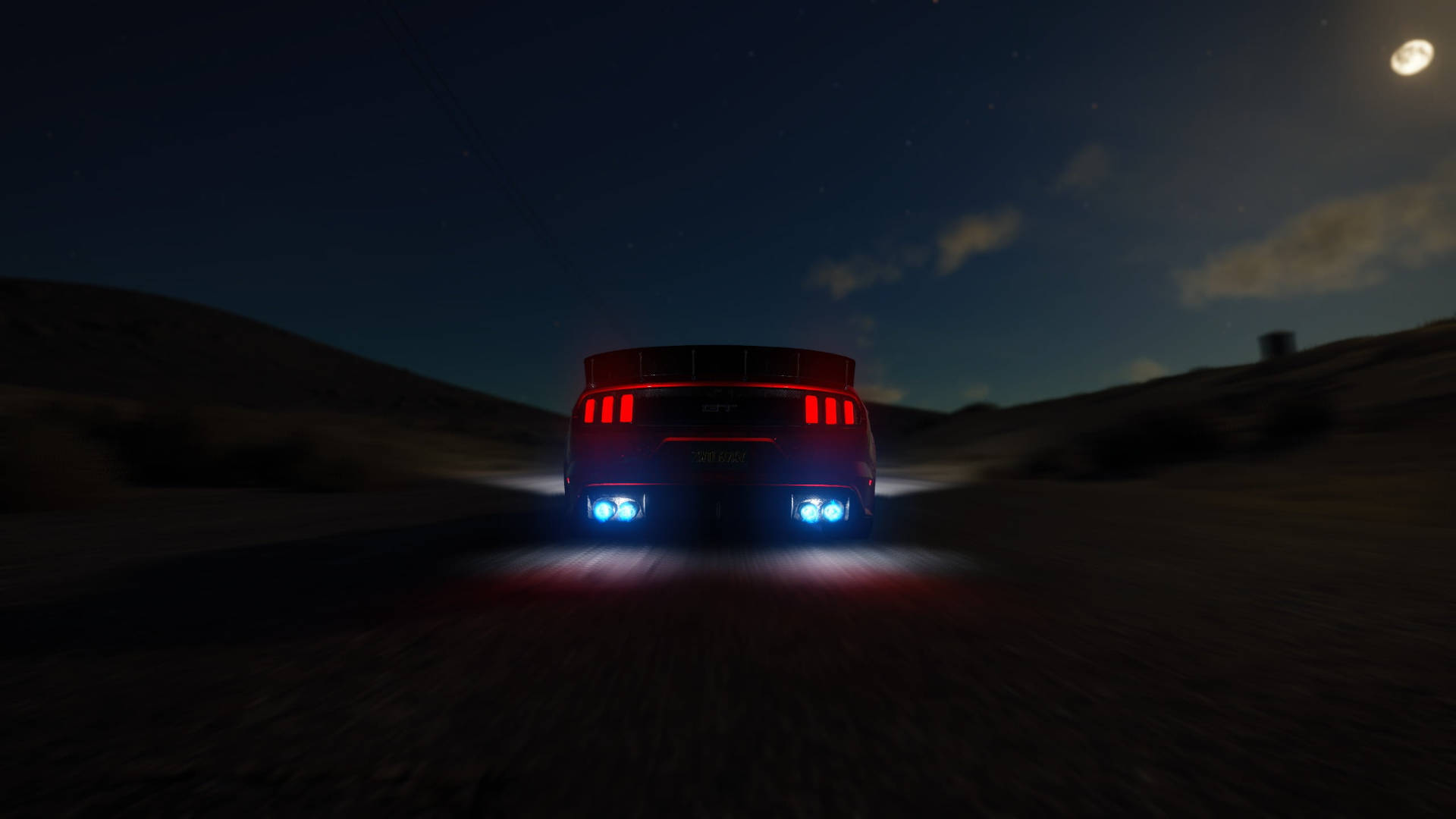 Captivating Night Drive With The Ford Mustang Hd Wallpaper