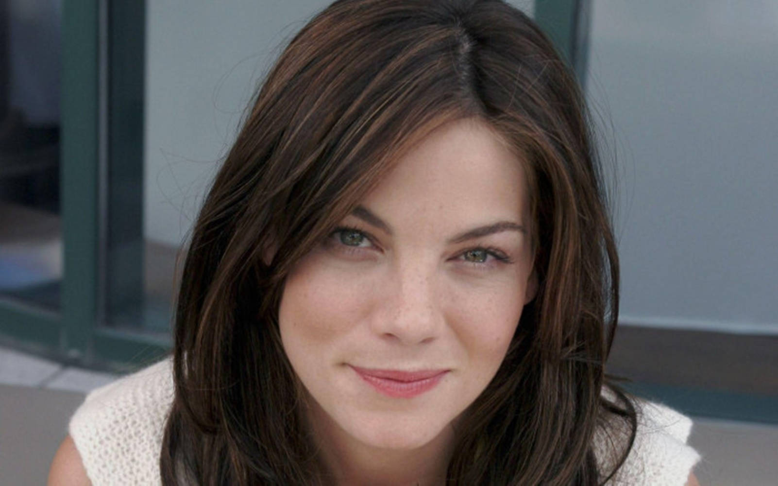 Captivating Smile Of Michelle Monaghan Wallpaper