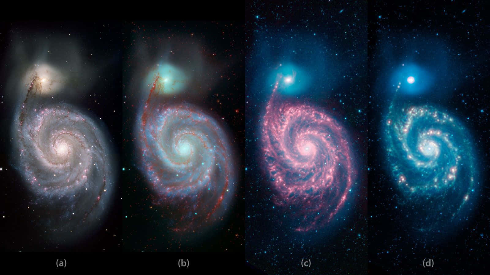 Captivating View Of Whirlpool Galaxy Wallpaper