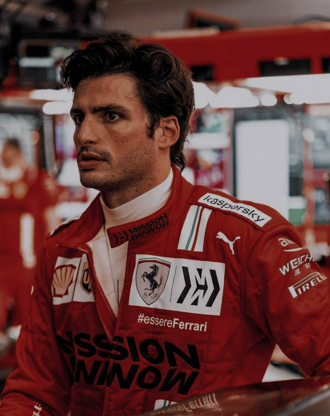 Carlos Sainz Jr Handsome Side Profile Wallpaper