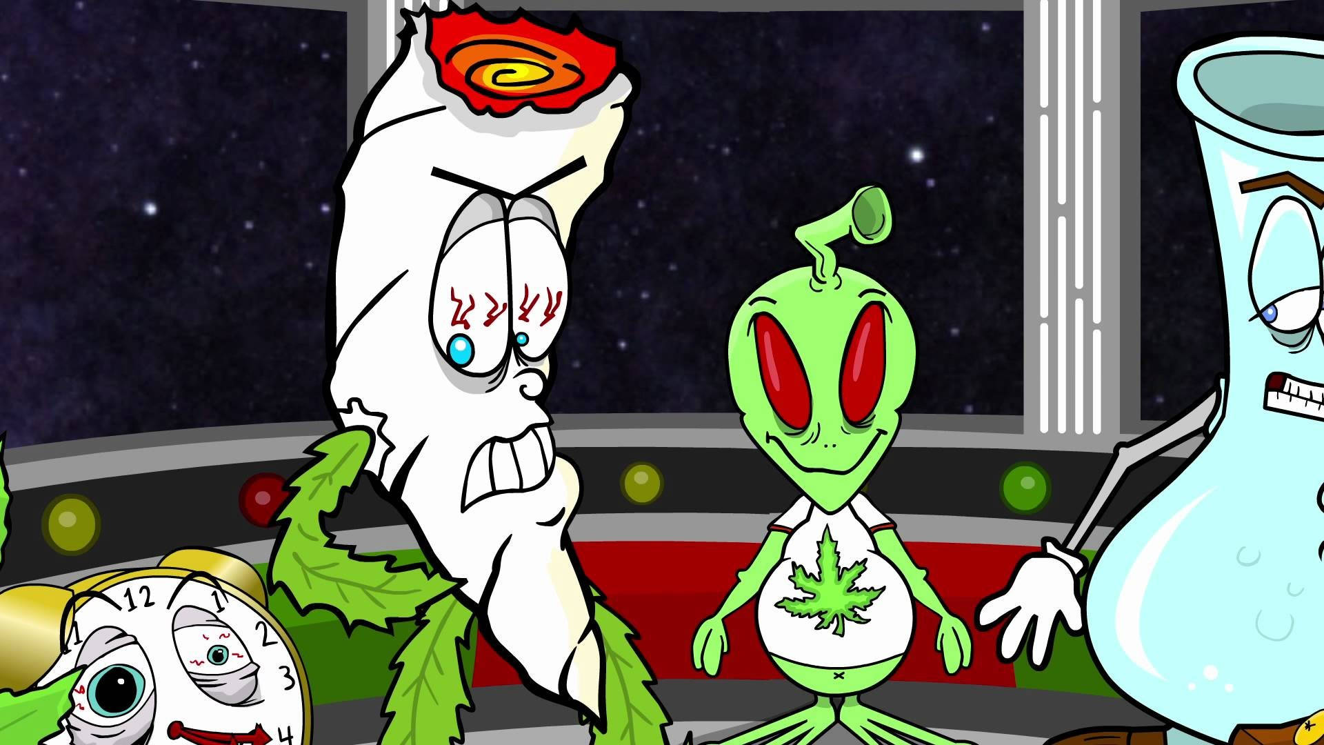 Cartoon Doing Weed Wallpaper