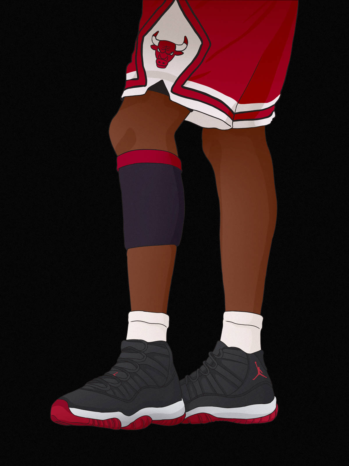 Cartoon Jordan Shoes Chicago Bulls Wallpaper