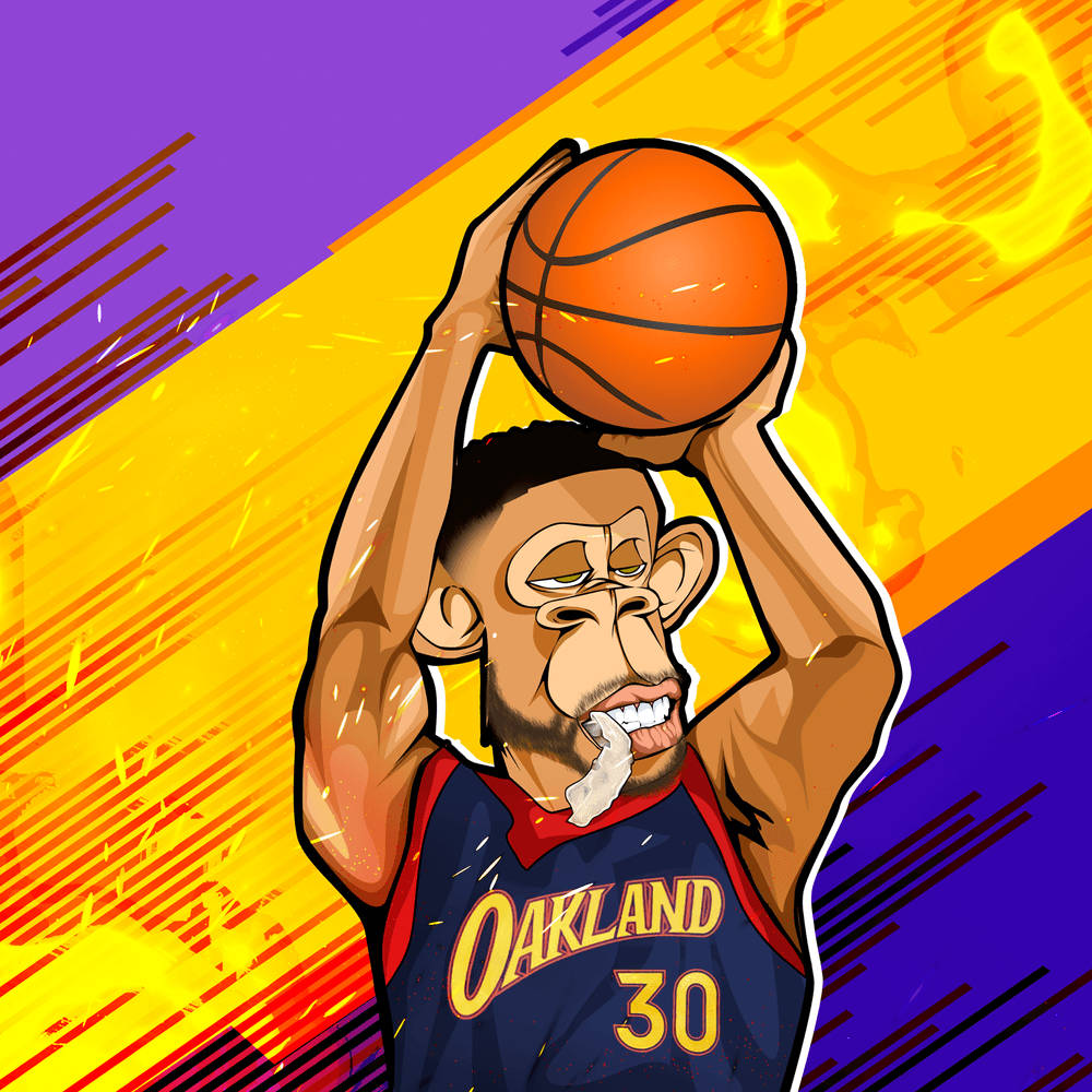 Cartoon Monkey Stephen Curry Wallpaper