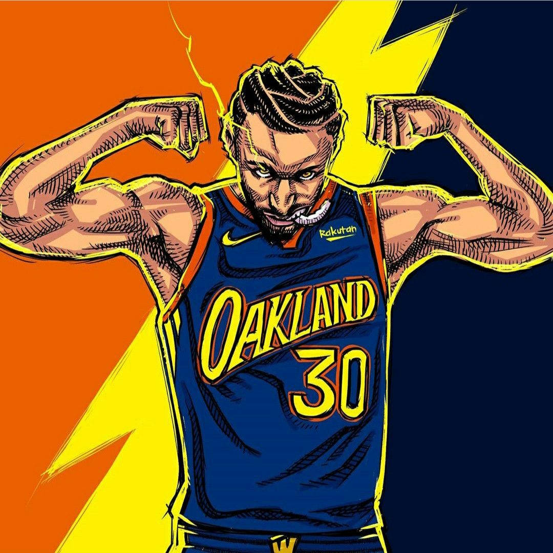 Cartoon Stephen Curry Oakland Wallpaper