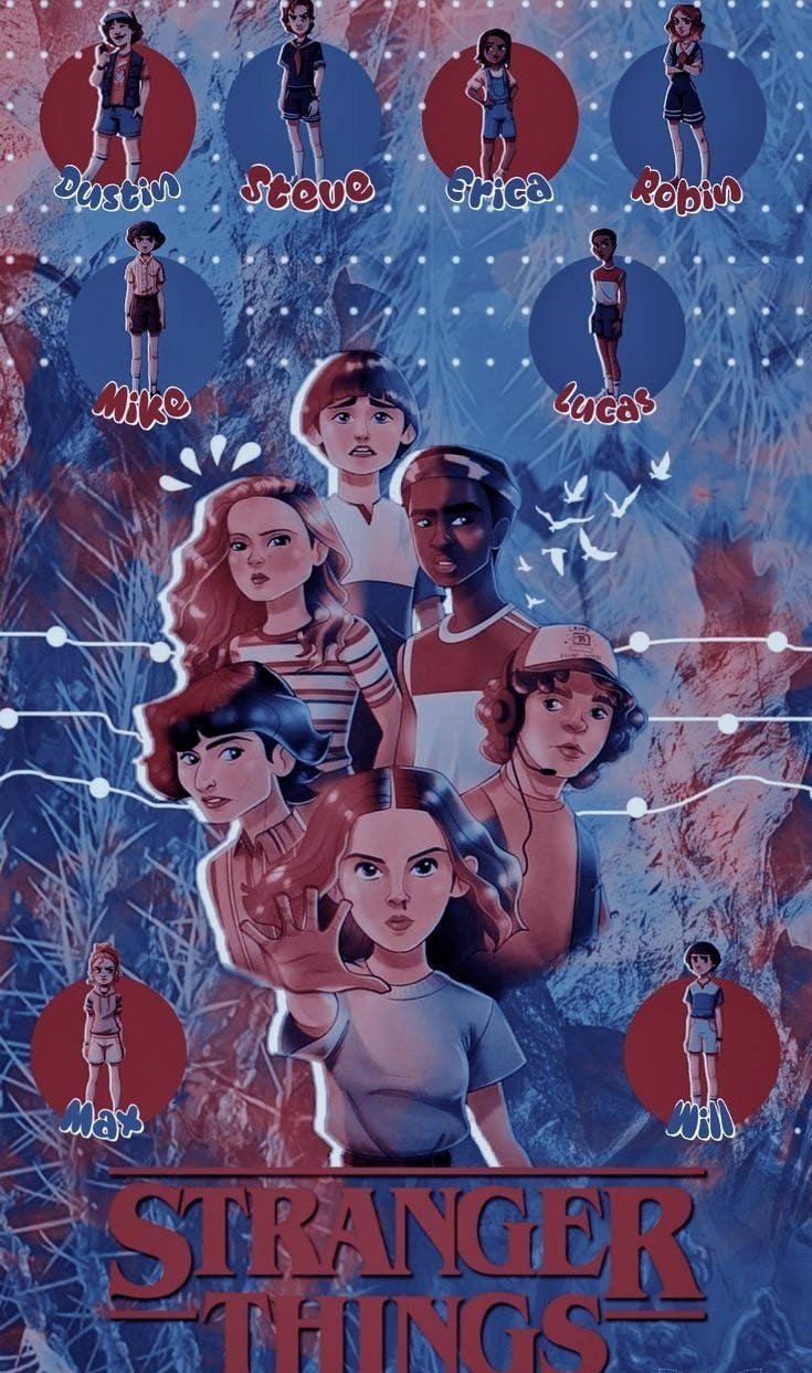 Cartoon Stranger Things Aesthetic Wallpaper