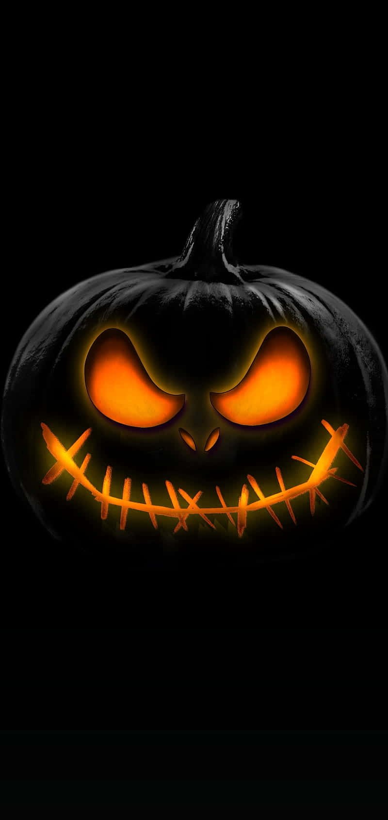 Carved Pumpkin Dark Evil Smile Wallpaper