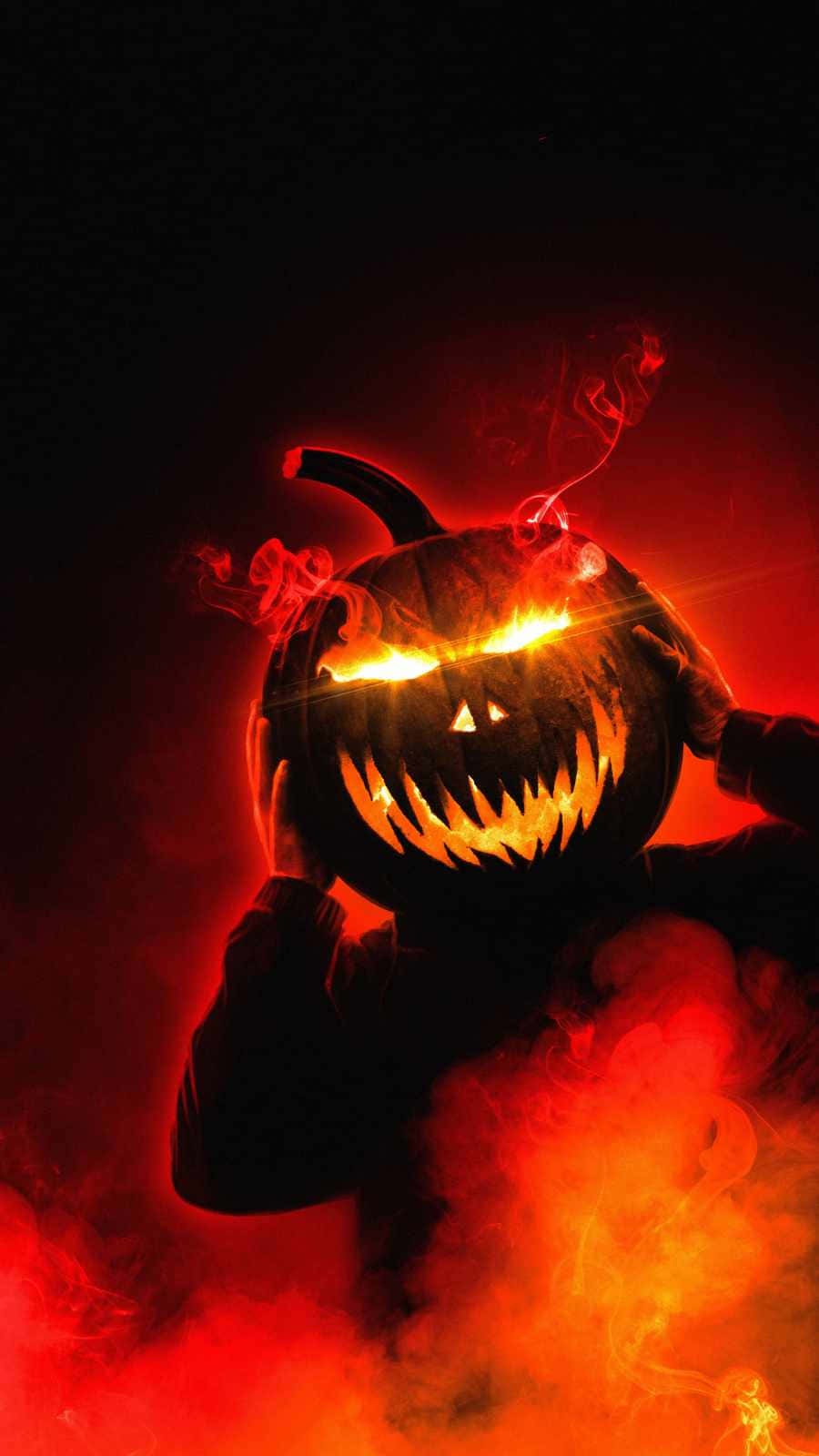 Carved Pumpkin Head Evil Wallpaper