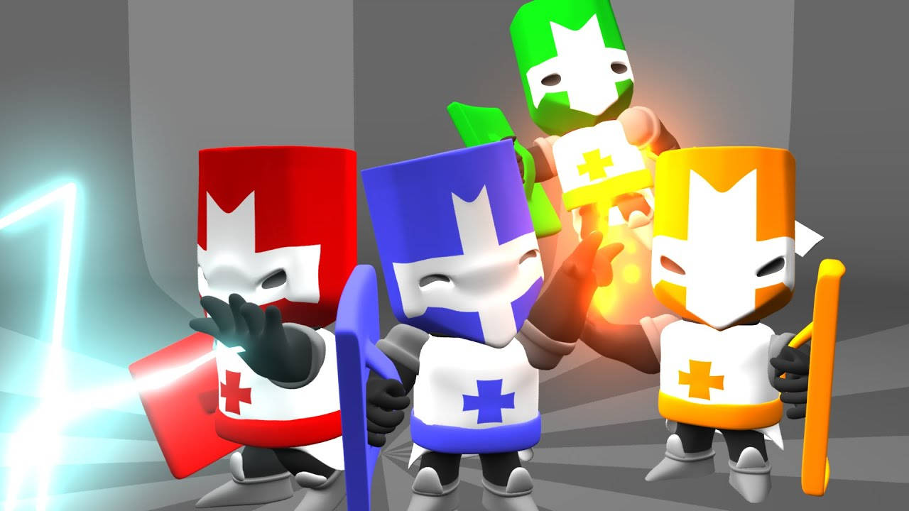 Castle Crashers Four Knights In 3d Wallpaper