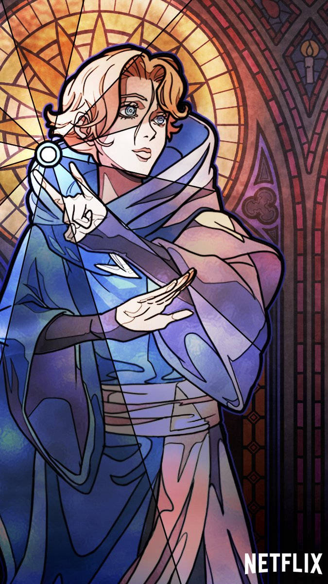 Castlevania Sypha Stained Glass Wallpaper