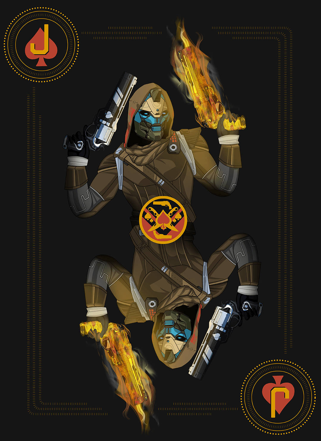 Cayde 6 Ace Card Design Mobile Wallpaper