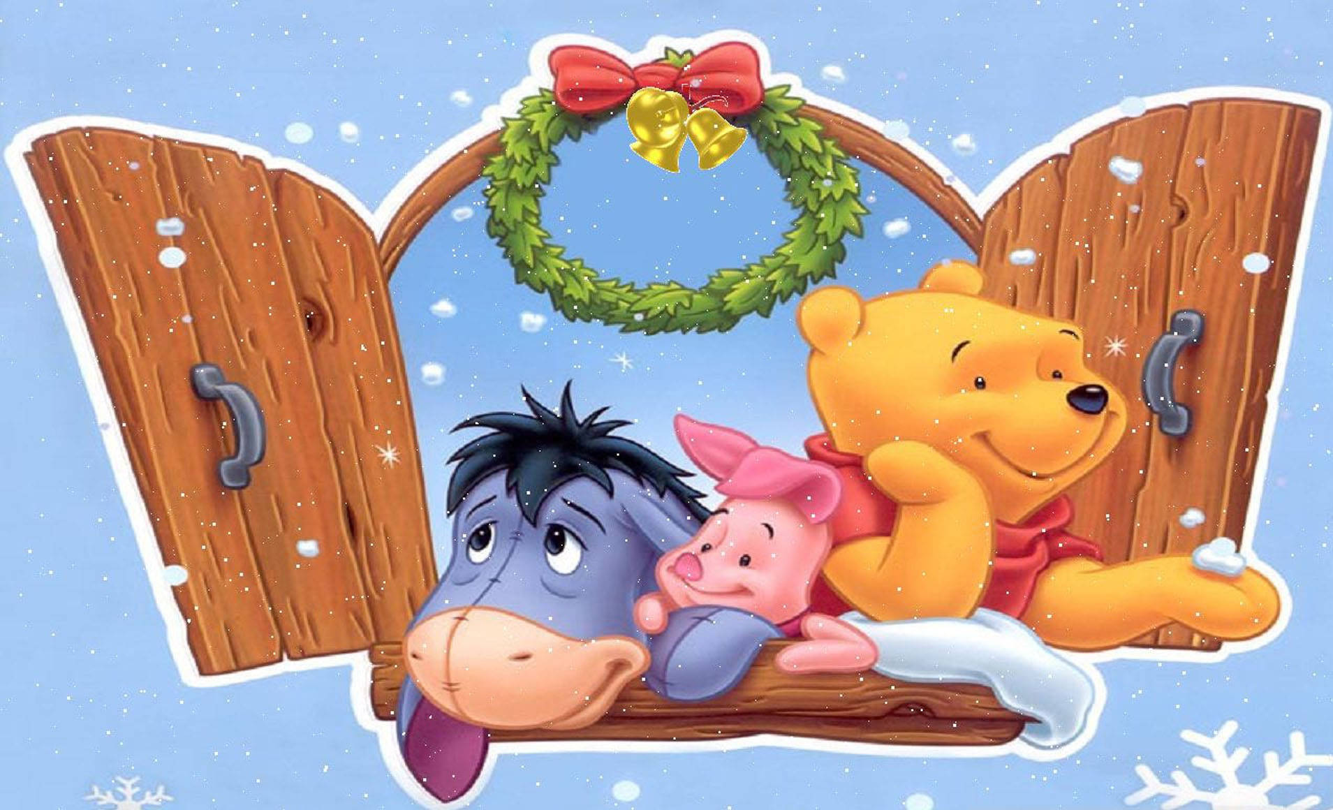 Celebrate Christmas With Winnie The Pooh Wallpaper