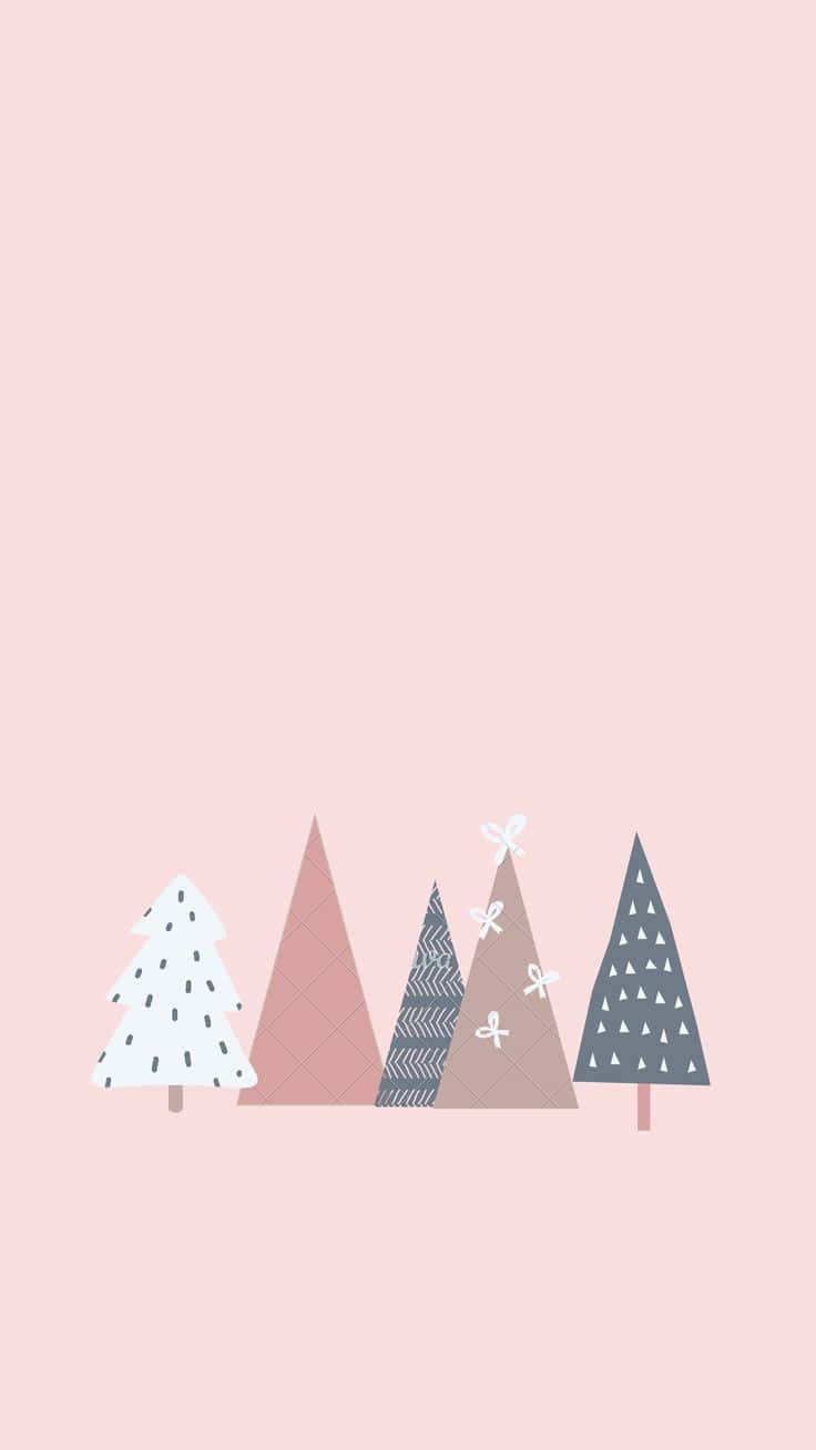 Celebrate The Holidays With A Cheerful Pink Christmas Tree Wallpaper