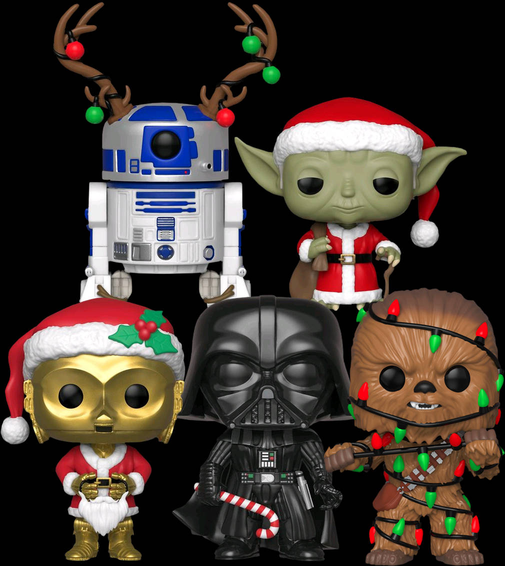 Celebrate The Holidays With Star Wars Characters Wallpaper