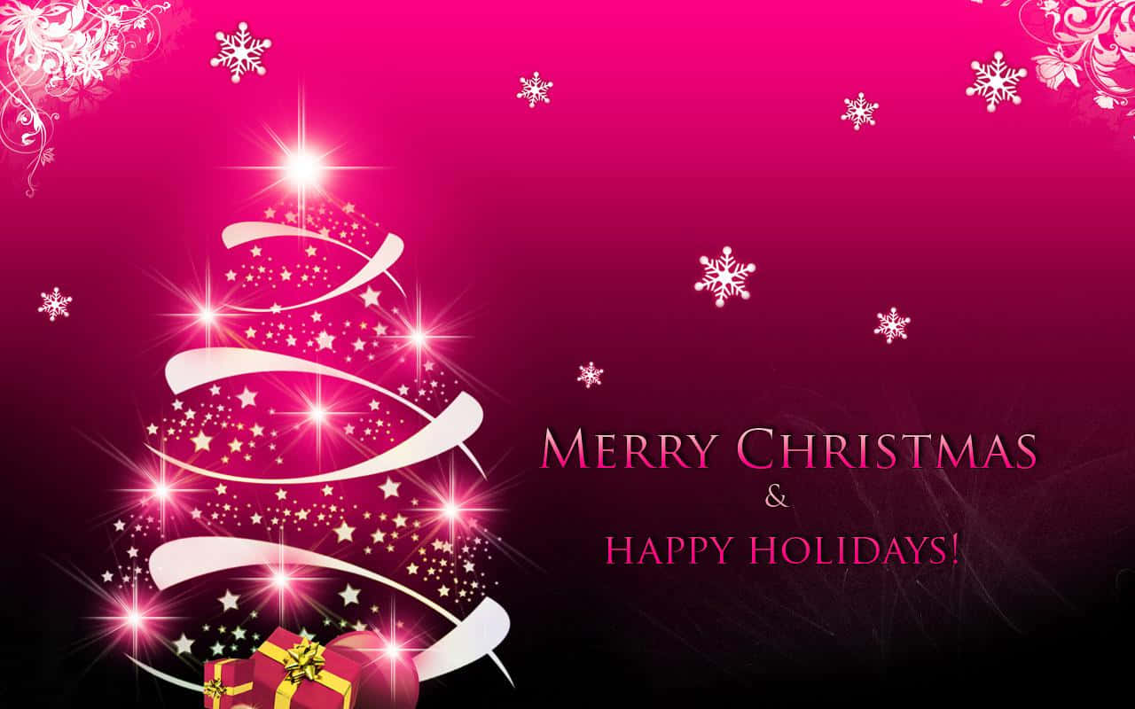 Celebrate The Holidays With This Happy Holidays Desktop Wallpaper! Wallpaper