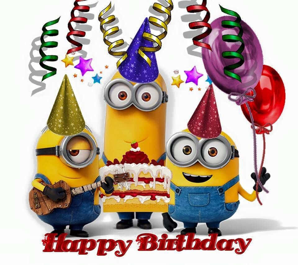 Celebrate Their Minion Birthday With A Bang! Wallpaper