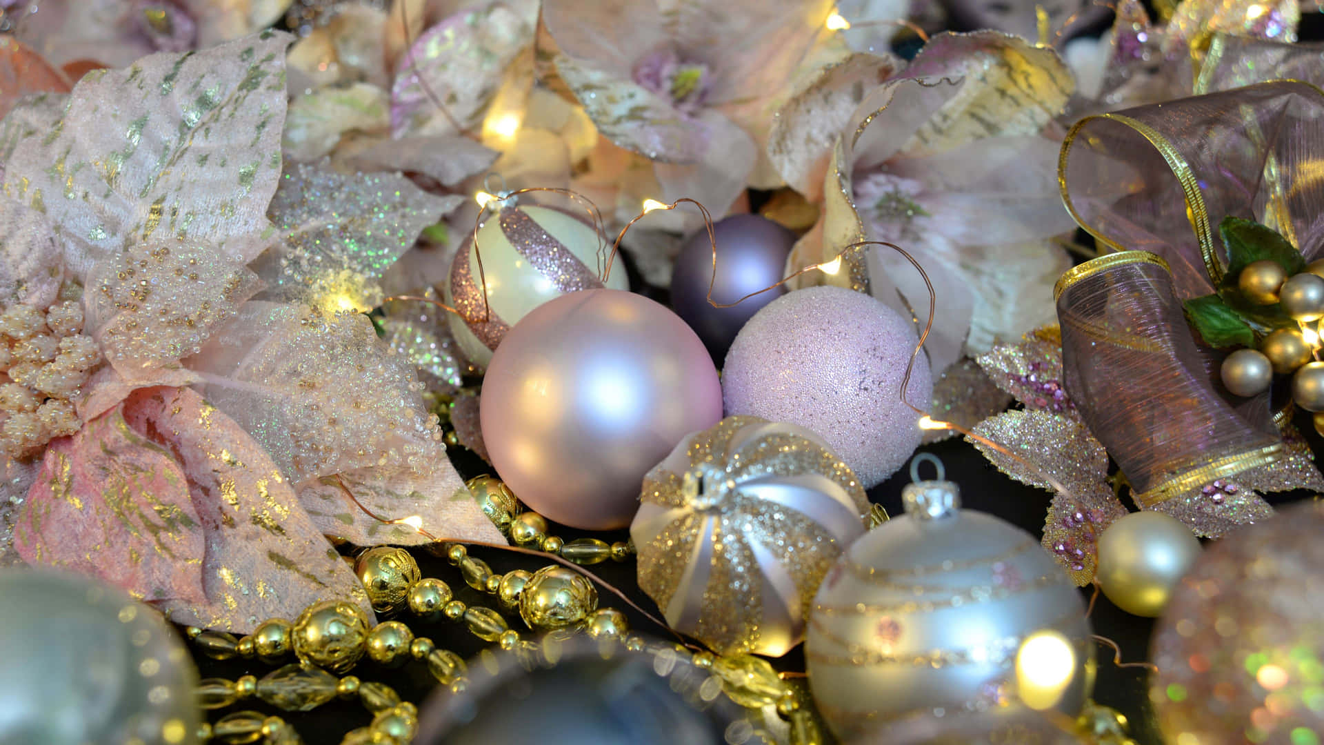 Celebrate This Beautiful Rose Gold Christmas With Us! Wallpaper