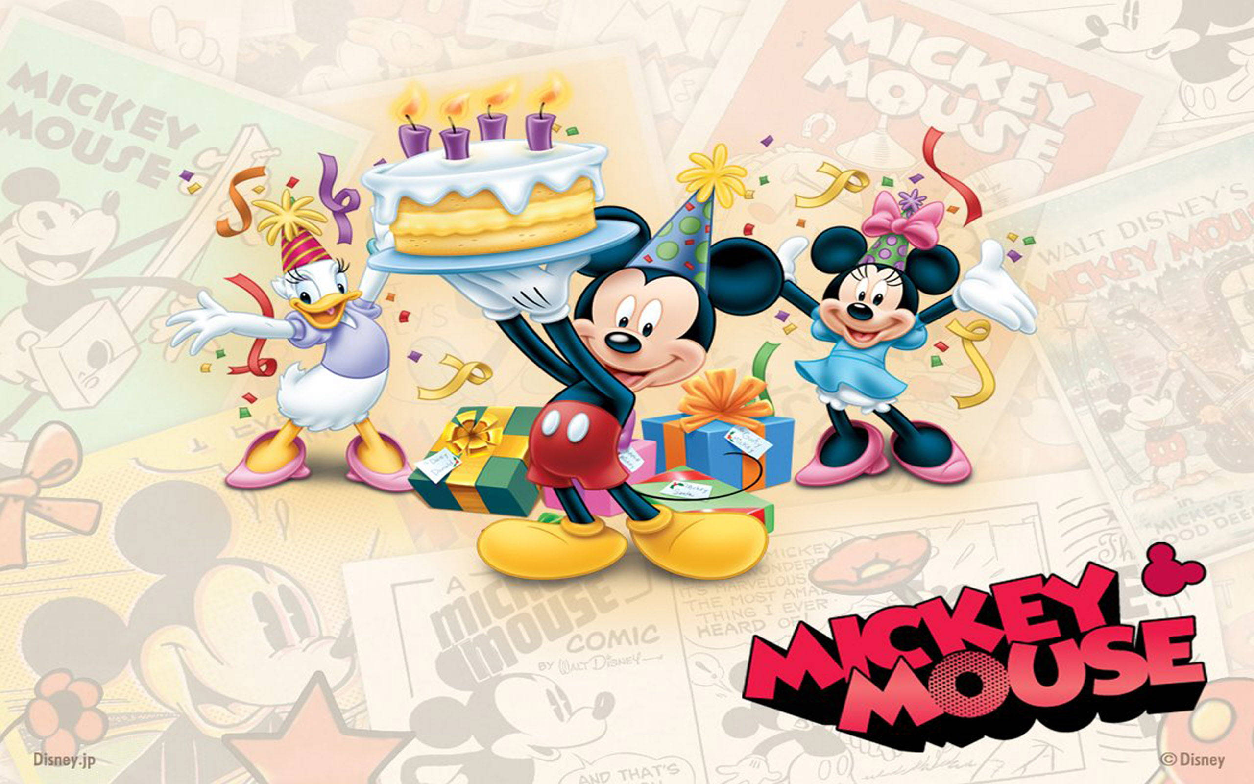 Celebrate With Style - Delicious Mickey Mouse Themed Birthday Cake Wallpaper