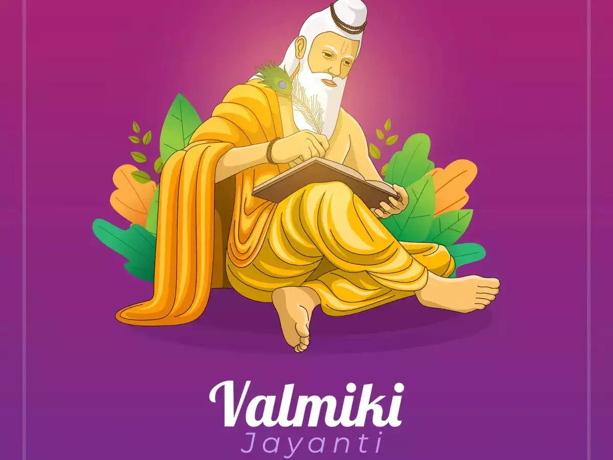 Celebrating Poet Valmiki Jayanti With A Vibrant Purple Backdrop Wallpaper