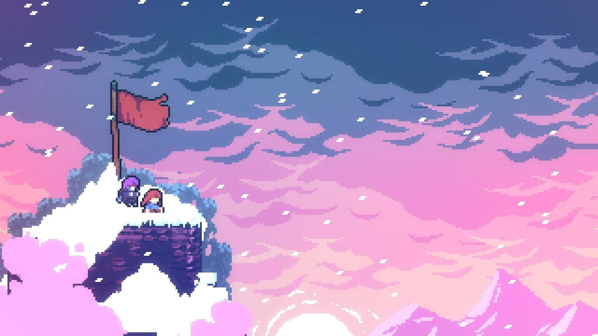 Download free Celeste Game Pink Scenery Wallpaper - MrWallpaper.com