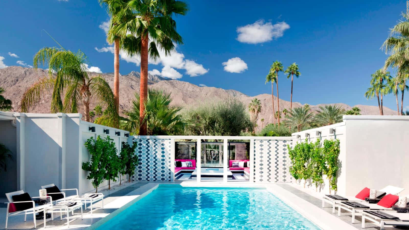 Century Palm Springs Pool Wallpaper